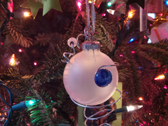 A Christmas ornament made by Carleen Birnes.