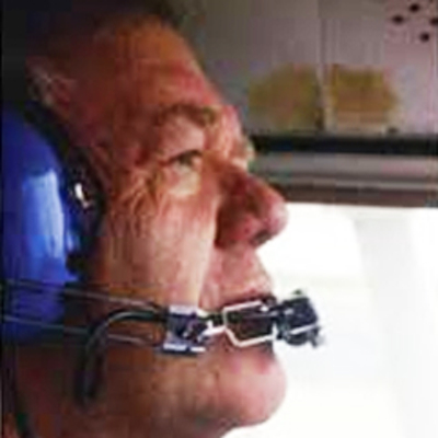 A photo of Art Campbell searching the crash site in 1996. A photo of Art Campbell searching the crash site in 1996.
