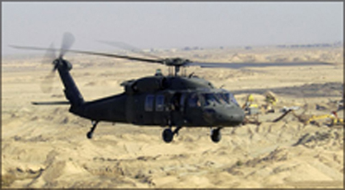 A blackhawk helicopter.