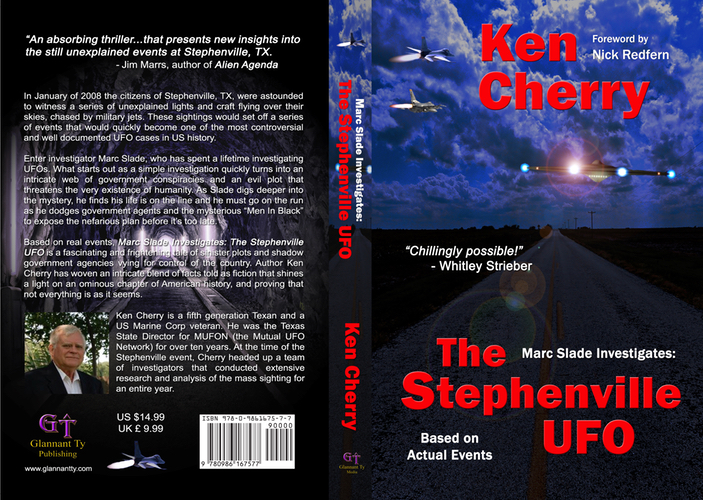 A photo of Ken Cherry's new book The Stephenville UFO .