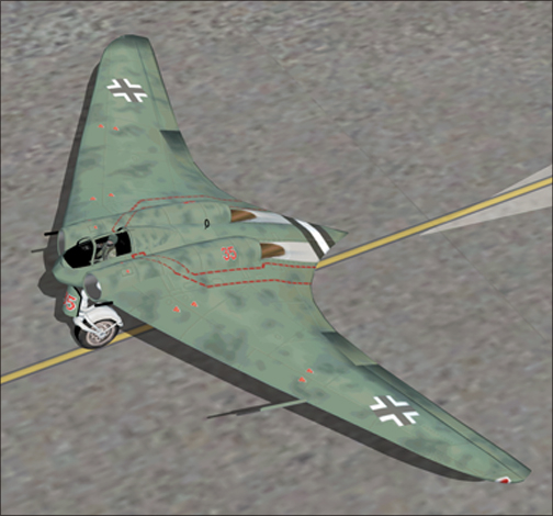A green airplane. A green airplane.