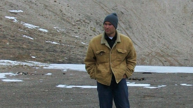 Jeremy Meador in at the Ely Crash Site.