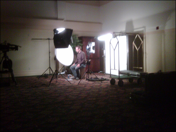 Kevin Cook doing a scene from UFO Hunters, Season 3. Kevin Cook doing a scene from UFO Hunters, Season 3.