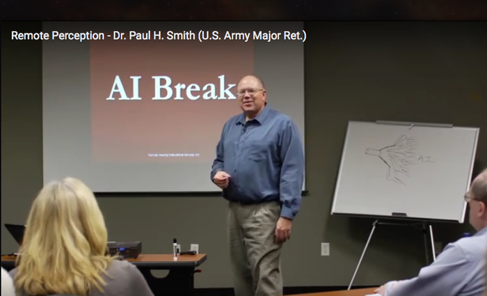 Paul H. Smith instructing a class in remote viewing.