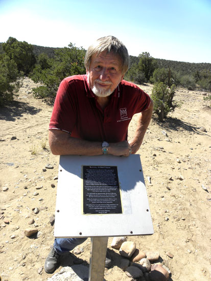 A photo of Frank Thayer at the Aztec Crash site. A photo of Frank Thayer at the Aztec Crash site.